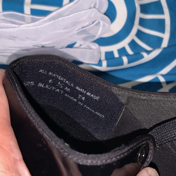 Capezio Mary Jane tap shoes TYETTE vegan black 2 sets pink white tulle laces 6.5 - Picture 3 of 6